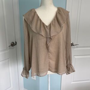 Ruffle neck blouse from Loft